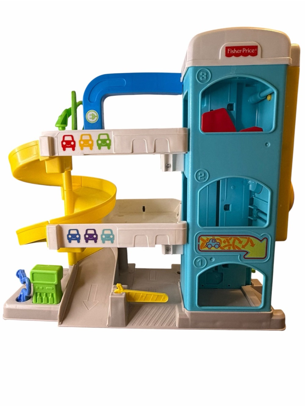 Fisher-Price Little People Helpful Neighbor’s Garage Playset 2 Cars